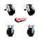 Service Caster 5 Inch Polyolefin Caster Set with Ball Bearings 2 Brakes 2 Rigid SCC-TTL30S520-POB-2-R-2 - alternate 3